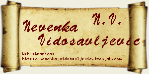Nevenka Vidosavljević vizit kartica